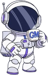 The Iagonaut holding a GM mug